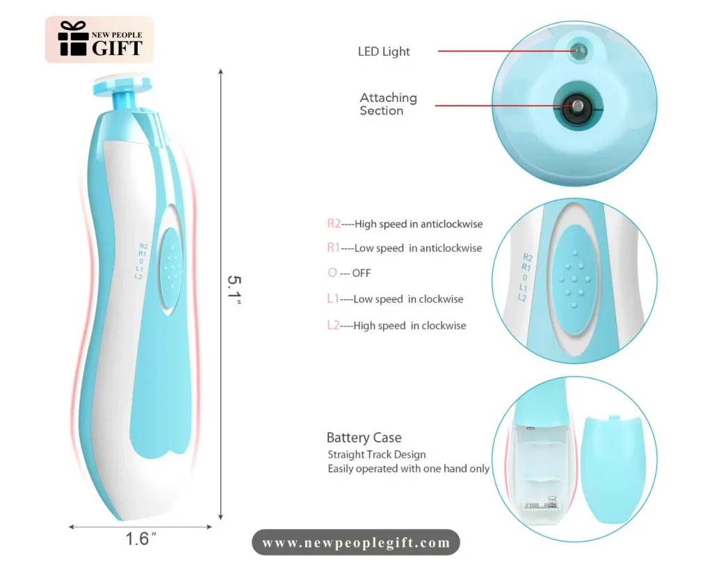Baby Nail Grinder (Safe & Gentle Electric Nail Trimmer for Infants)