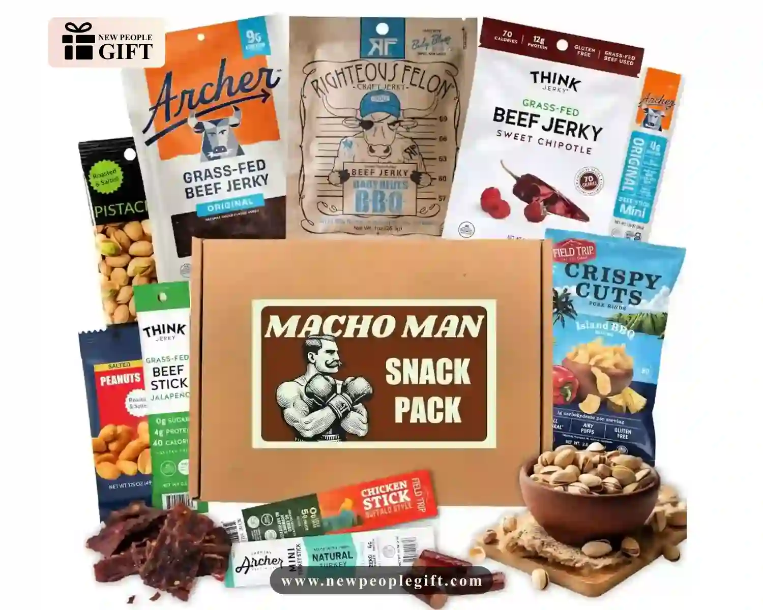 Macho Man Snack Gift Box for Dad – Premium Jerky & Protein Snacks He’ll Love