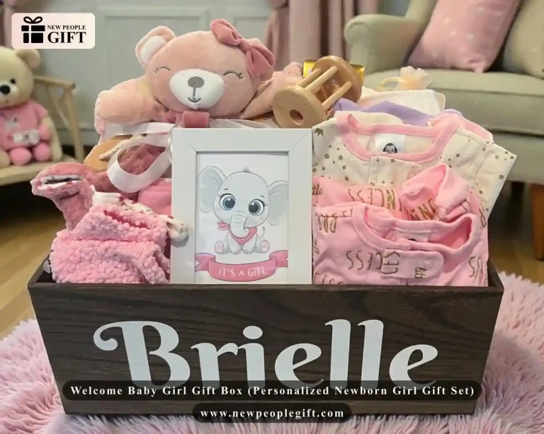 Welcome Baby Girl Gift Box (Personalized Newborn Girl Gift Set)